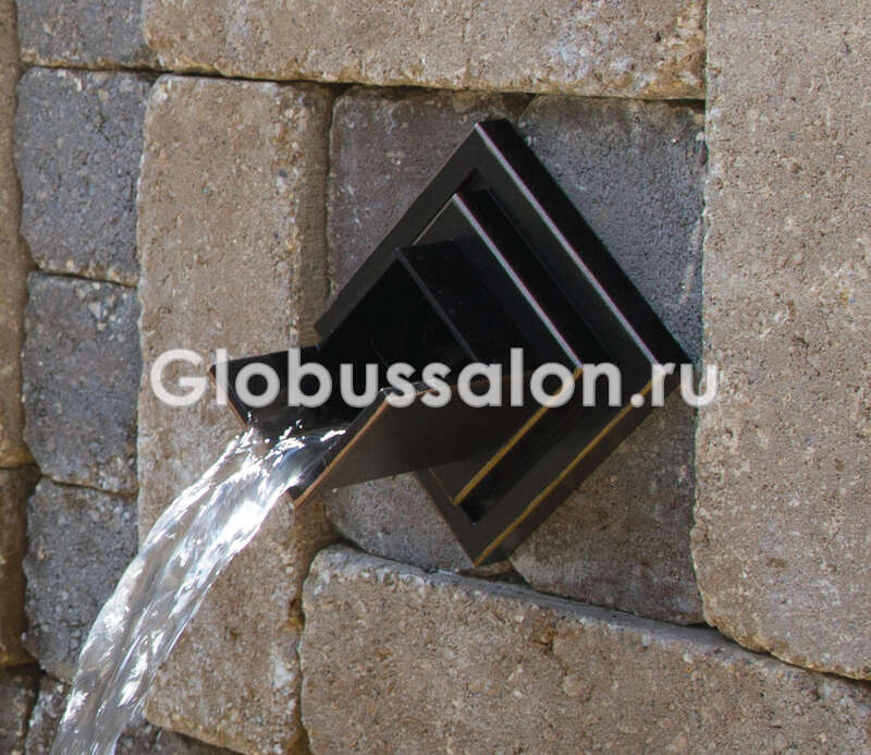 Источник-излив для монтажа в стену, ромбовидный, Wall Spout Rhombus Bronze OASE
