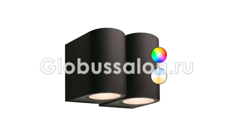 Gilvus Plus, настенный светильник, цвет черный, серия SMART, набор из 2 штук